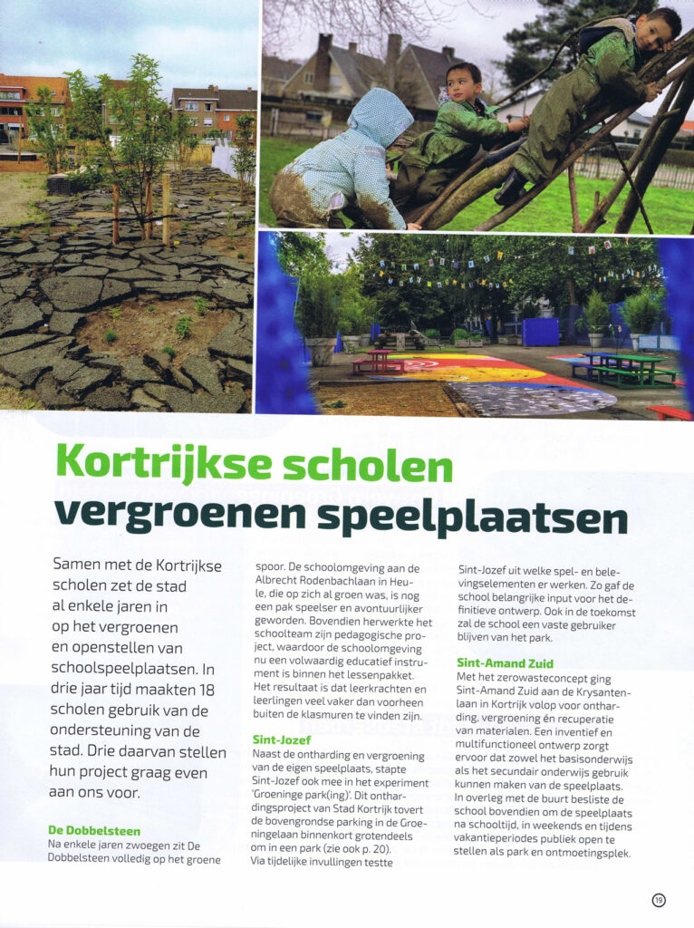 Kortrijkse scholen vergroenen speelplaatsen